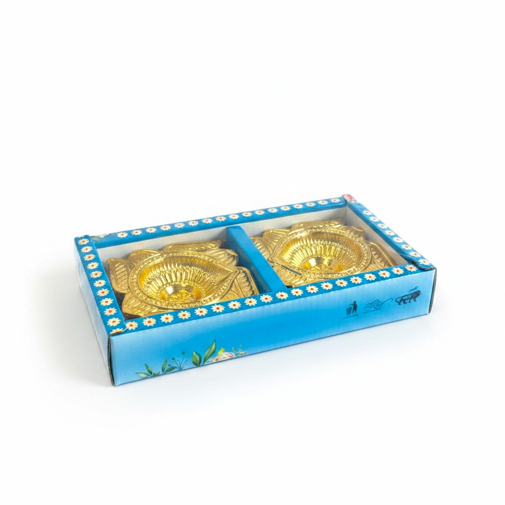 Swastik Gold Diya