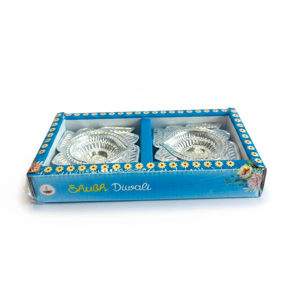 Swastik Silver Diya